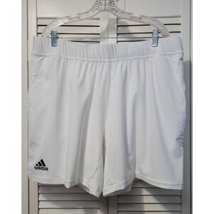 Adidas Ergo 7 Tennis Shorts Man's 2XL White Prime Green Lightweight Performance